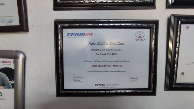 Akdeniz Toyonix Sertifikaları